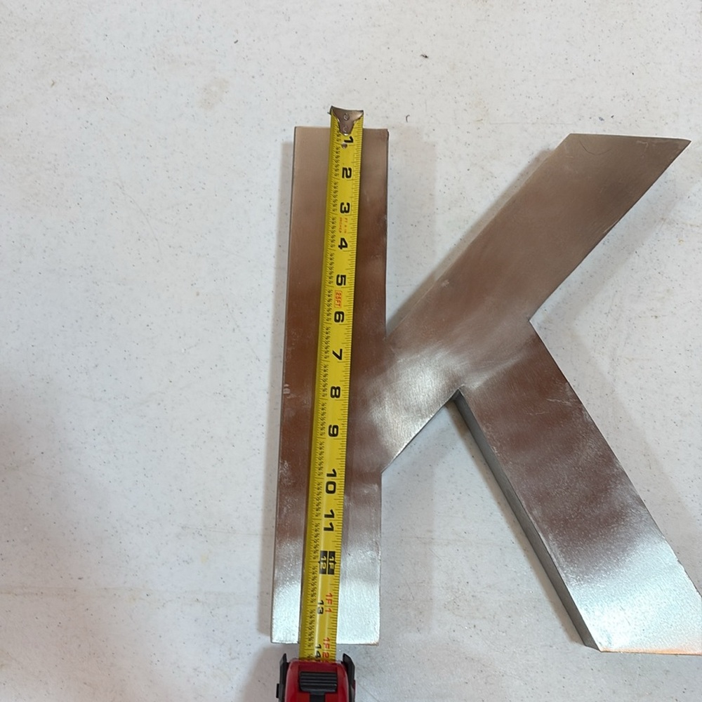 Pottery Barn galvanized K wall hanging - Picture 5 of 5